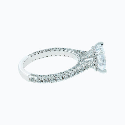 2.0 CT Asscher Lab-Grown Diamond Hidden Halo & Pave Engagement Ring 4
