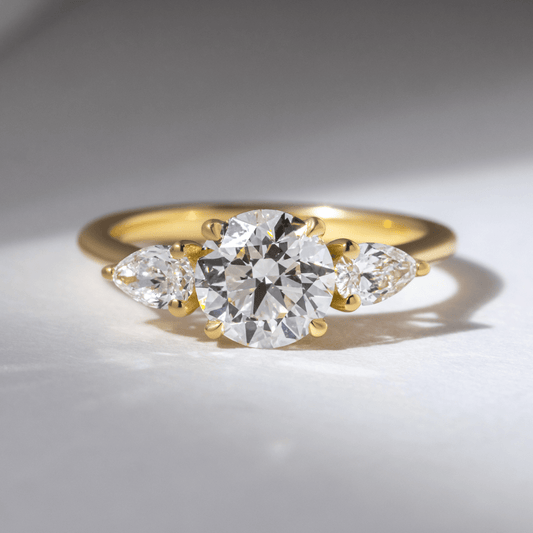 Three Stone-Round Lab Grown Diamond Engagement Ring