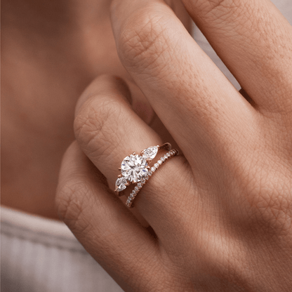 Three Stone-Round Lab Grown Diamond Engagement Ring