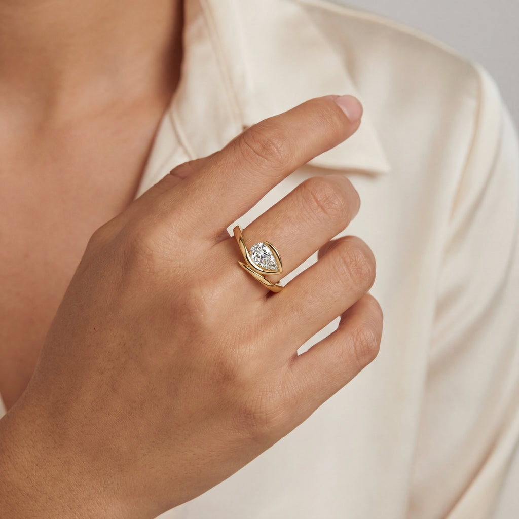 Solitaire Cathedral- 1.8 CT Cushion Lab Grown Diamond Wedding Band