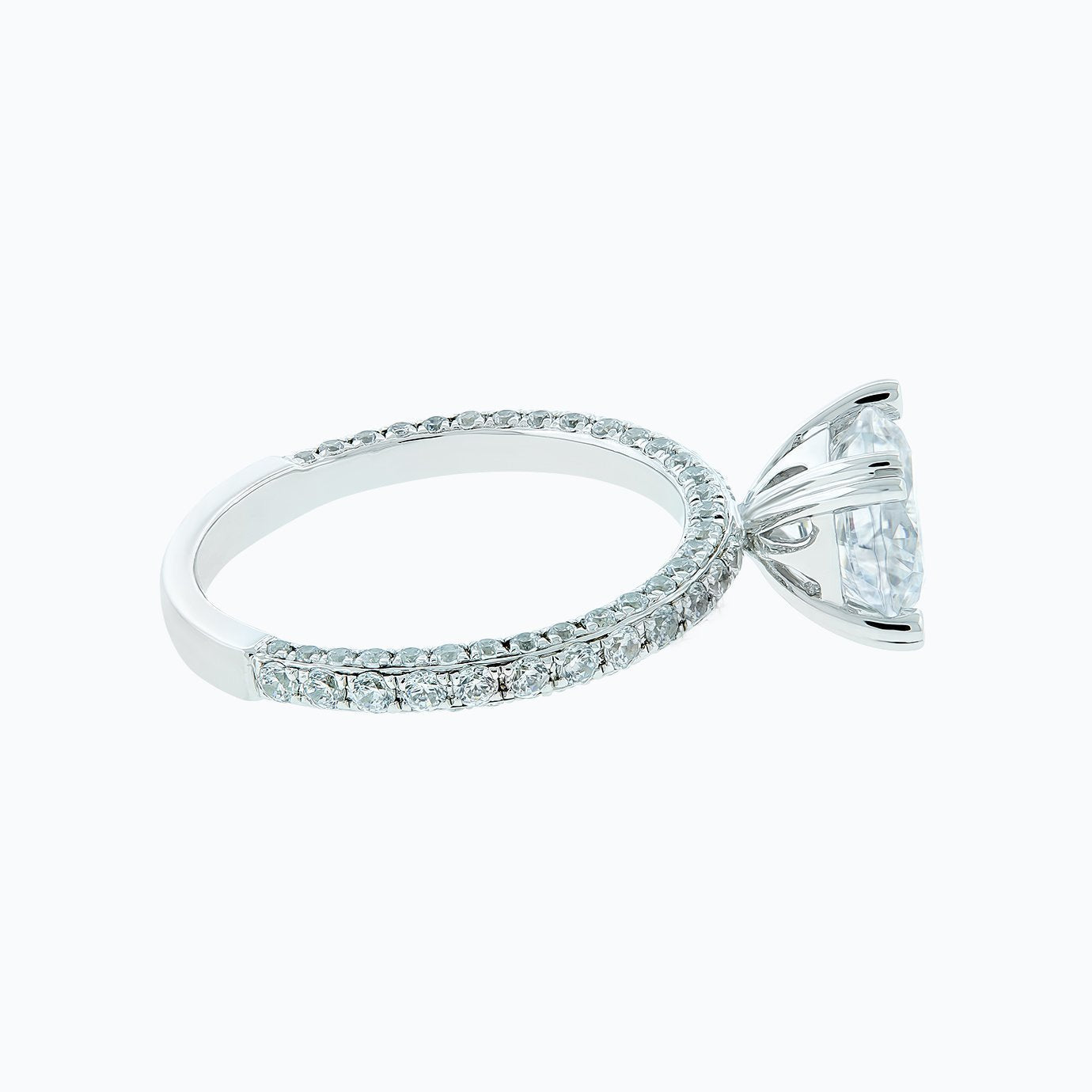 1.5 CT Round Lab-Grown Diamond Pave Engagement Ring In Gold Elegance 4