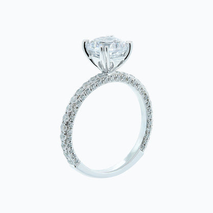 1.5 CT Round Lab-Grown Diamond Pave Engagement Ring In Gold Elegance 5