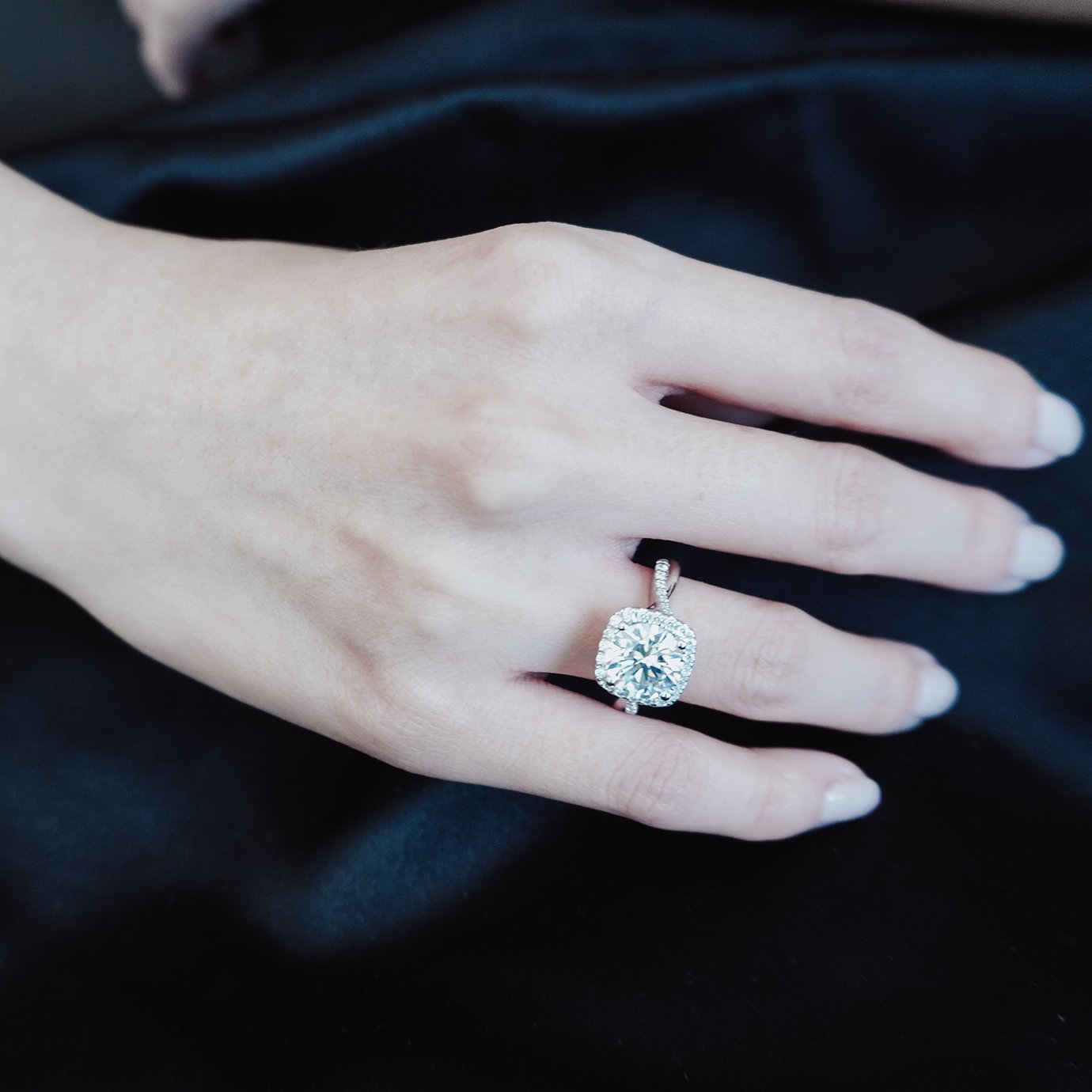 2.0 CT Round Lab-Grown Diamond Halo & Pave Twisted Shank Engagement Ring 6