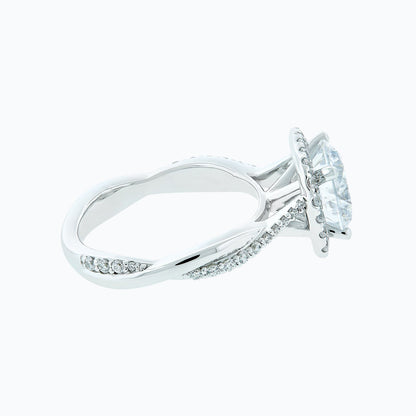 2.0 CT Round Lab-Grown Diamond Halo & Pave Twisted Shank Engagement Ring 4