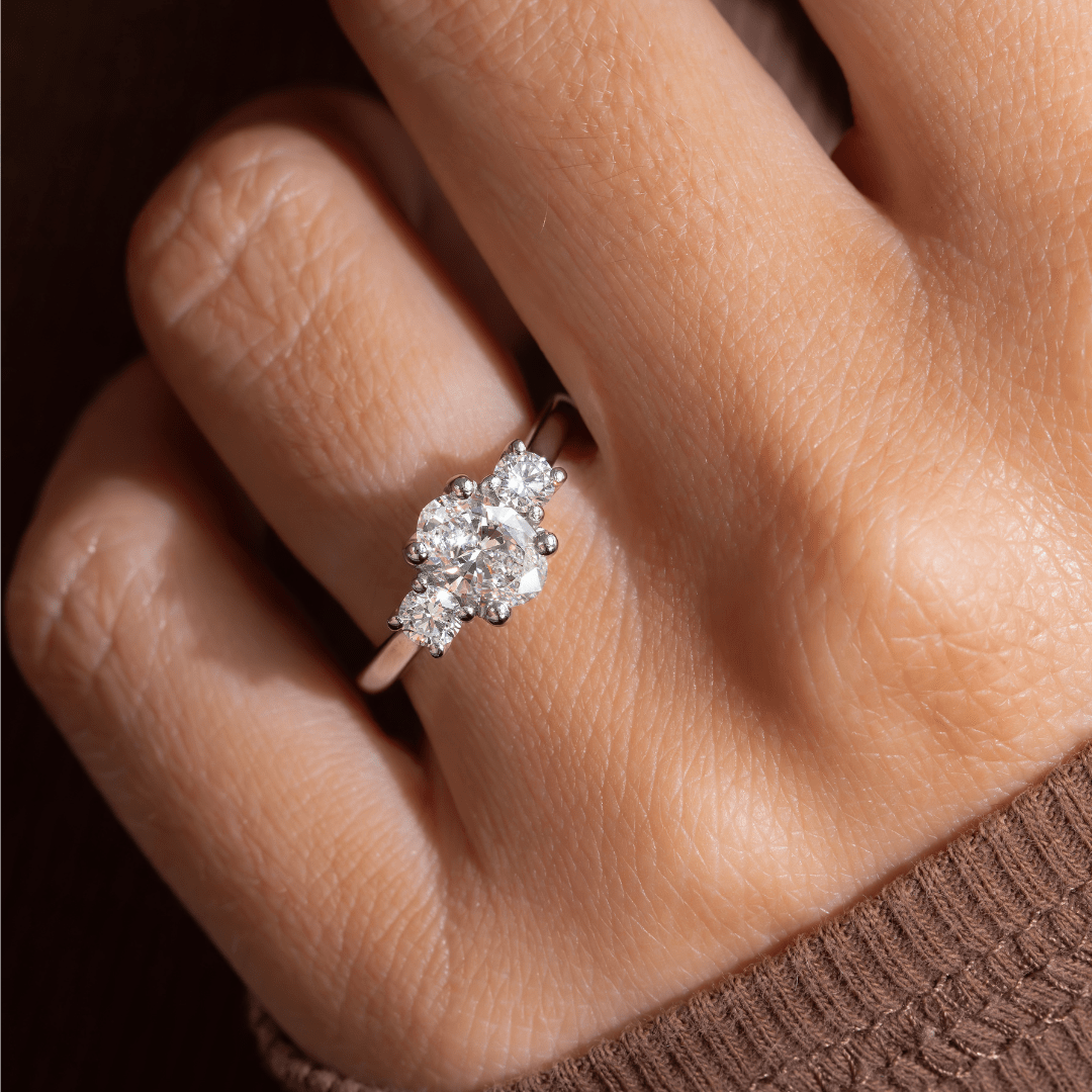 Solitaire-Oval Lab Grown Diamond Engagement Ring