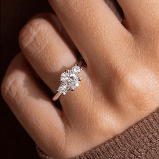Solitaire-Oval Lab Grown Diamond Engagement Ring