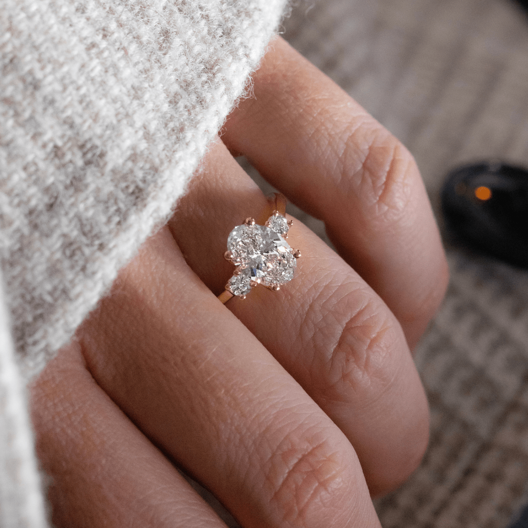 Solitaire-Oval Lab Grown Diamond Engagement Ring