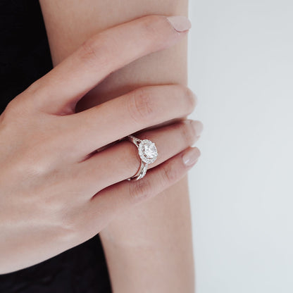 1 CT Round Lab-Grown Diamond Halo & Pave Twisted Shank Engagement Ring 8