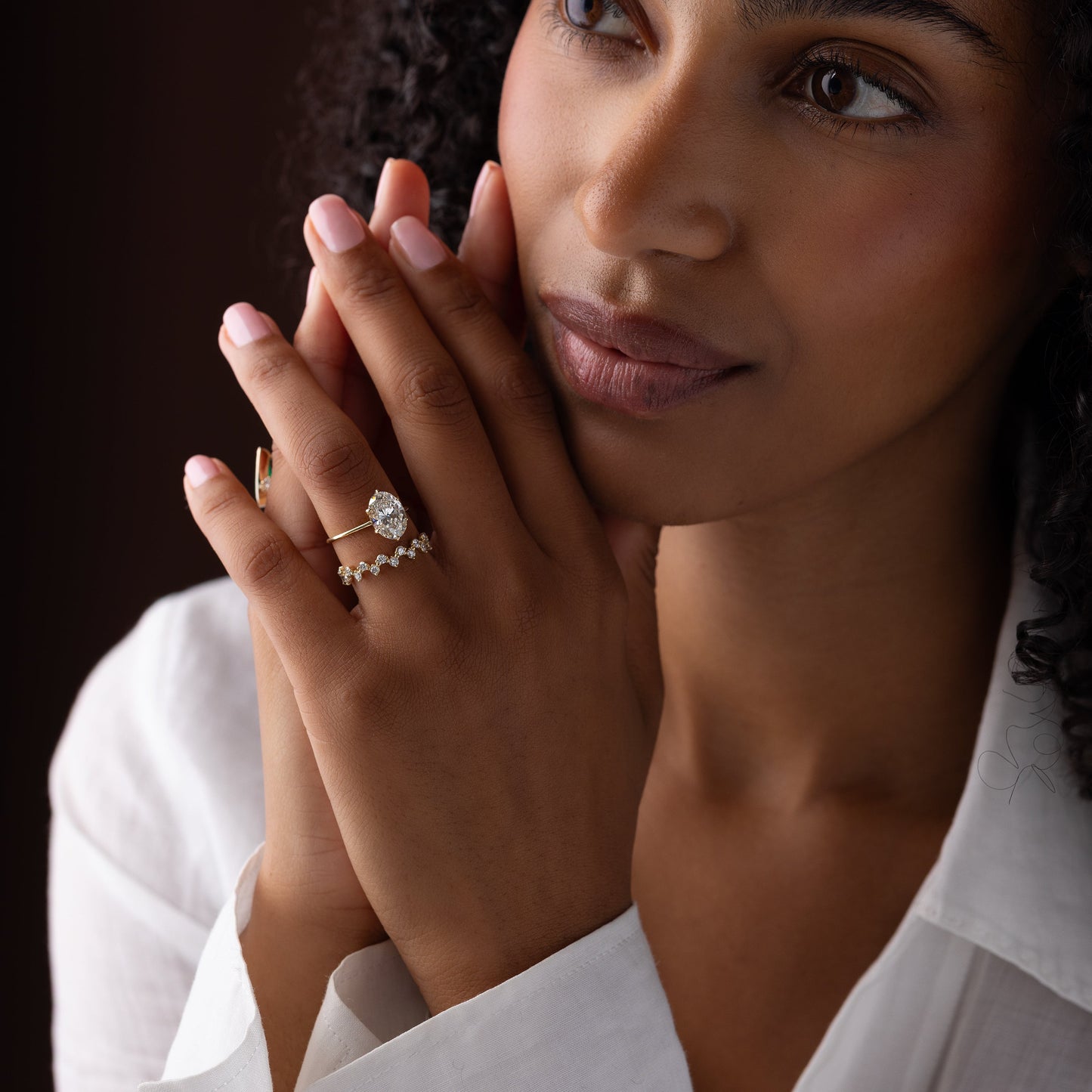 Solitaire Six Prong-Oval Lab Grown Diamond Engagement Ring