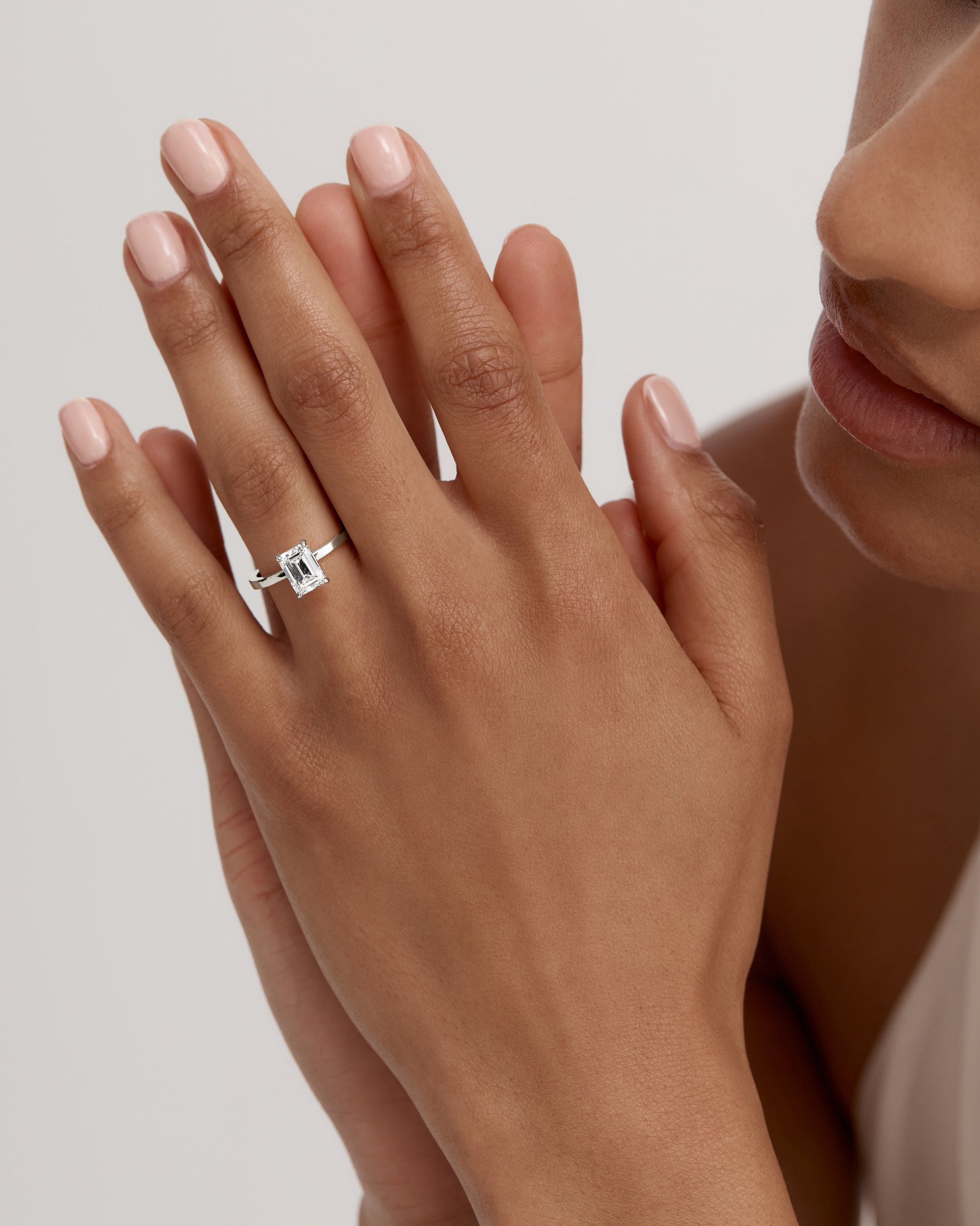 Timeless 2.0 CT Emerald Lab-Grown Diamond Solitaire Engagement Ring 6