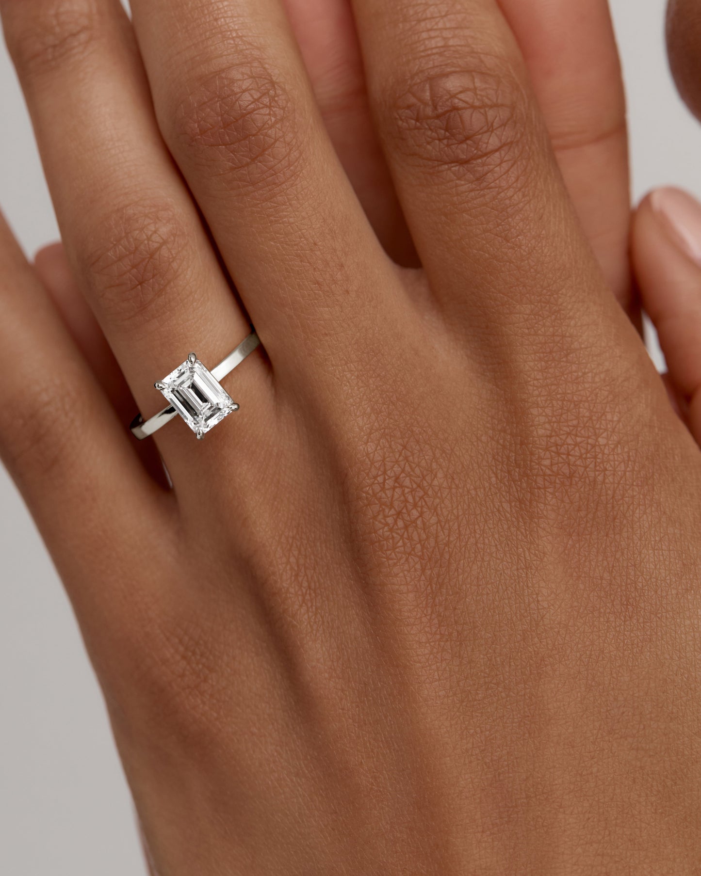 Timeless 2.0 CT Emerald Lab-Grown Diamond Solitaire Engagement Ring 4