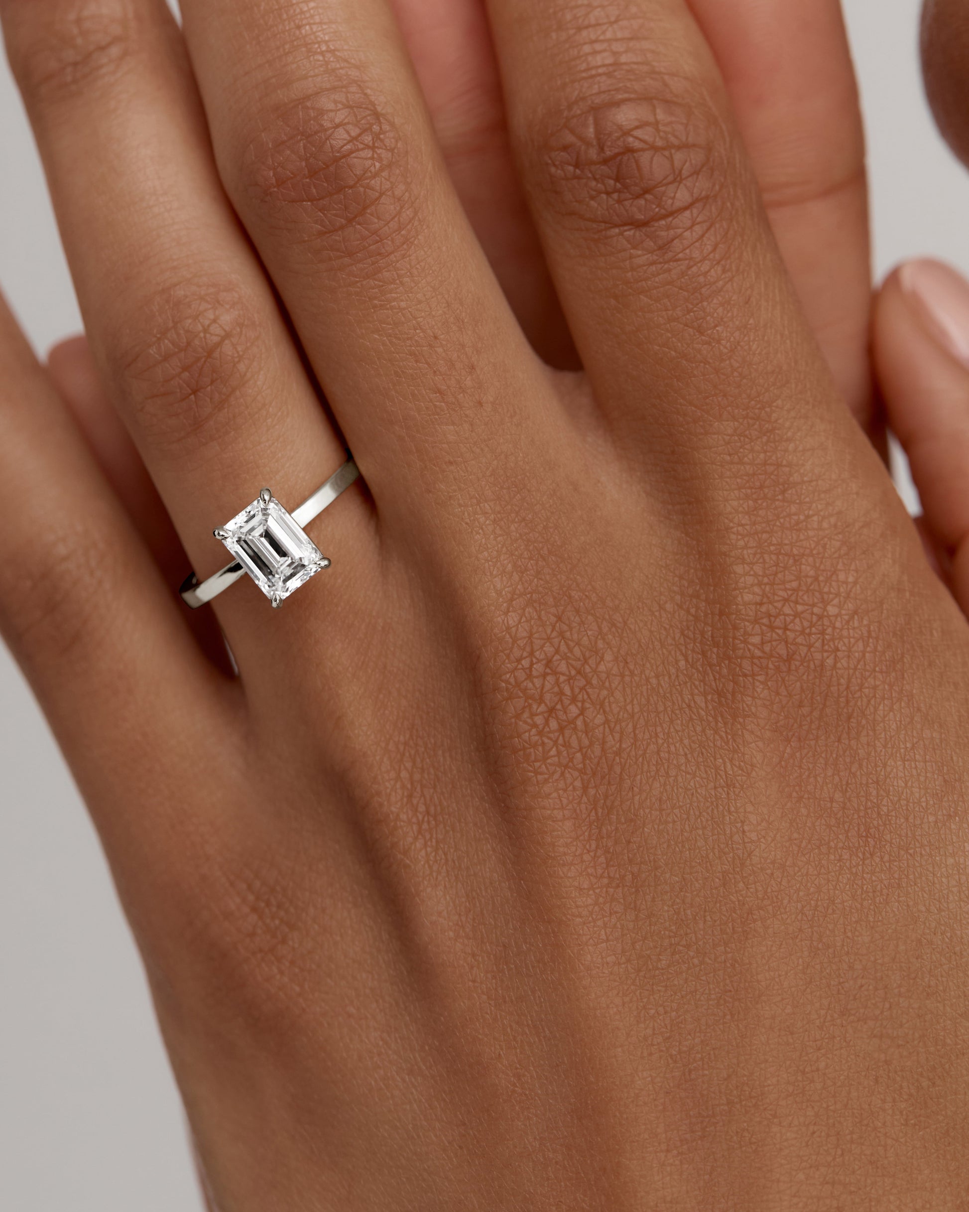 Timeless 2.0 CT Emerald Lab-Grown Diamond Solitaire Engagement Ring 4