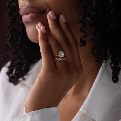 Cluster & Dainty Pave-Round Lab Grown Diamond Engagement Ring