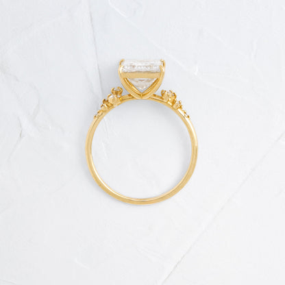 Cluster-Princess Lab Grown Diamond Engagement Ring