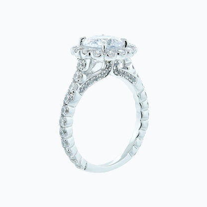 2.0 CT Round Lab-Grown Diamond Halo & Pave Engagement Ring 5