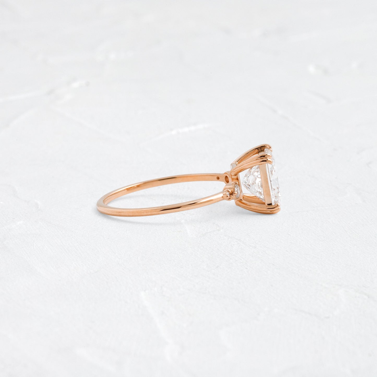 Cluster-Princess Lab Grown Diamond Engagement Ring