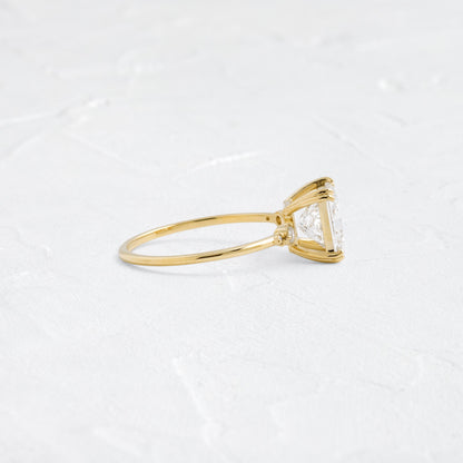 Cluster-Princess Lab Grown Diamond Engagement Ring