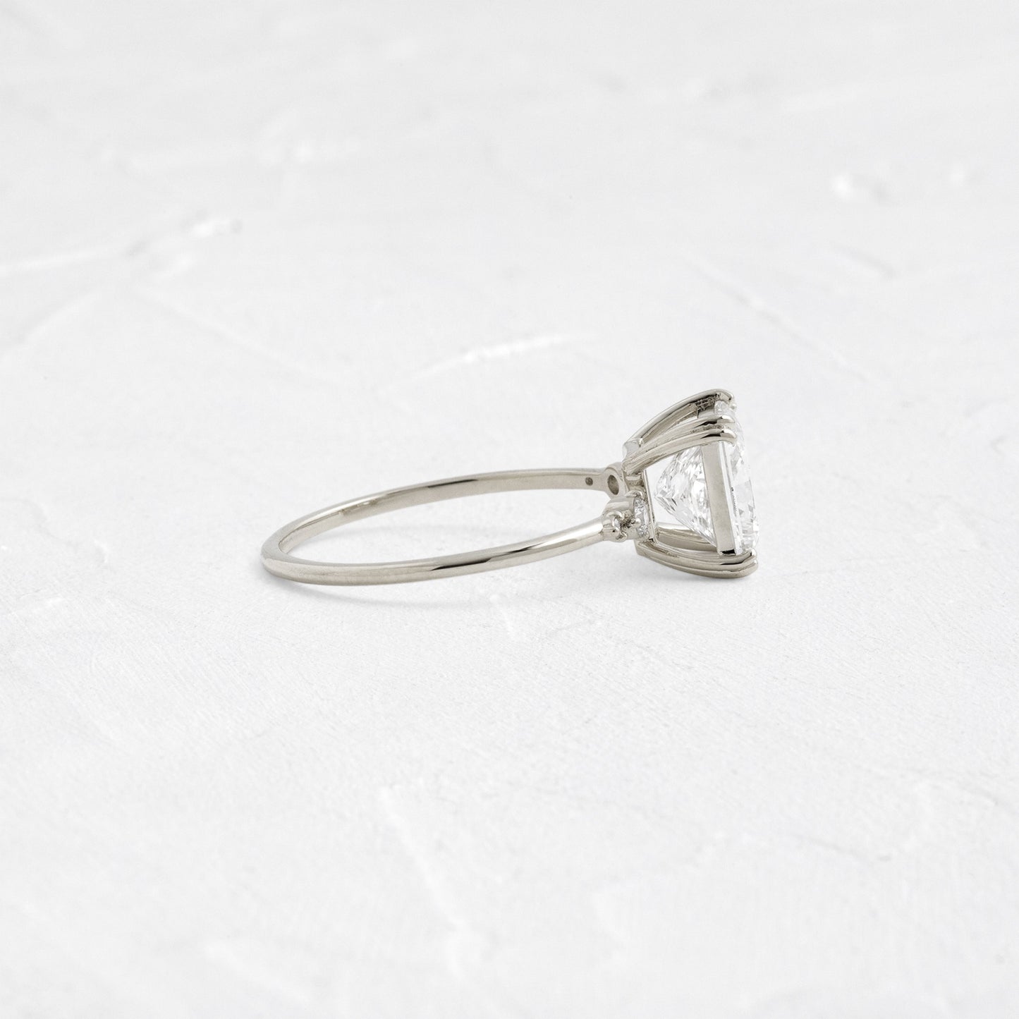 Cluster-Princess Lab Grown Diamond Engagement Ring