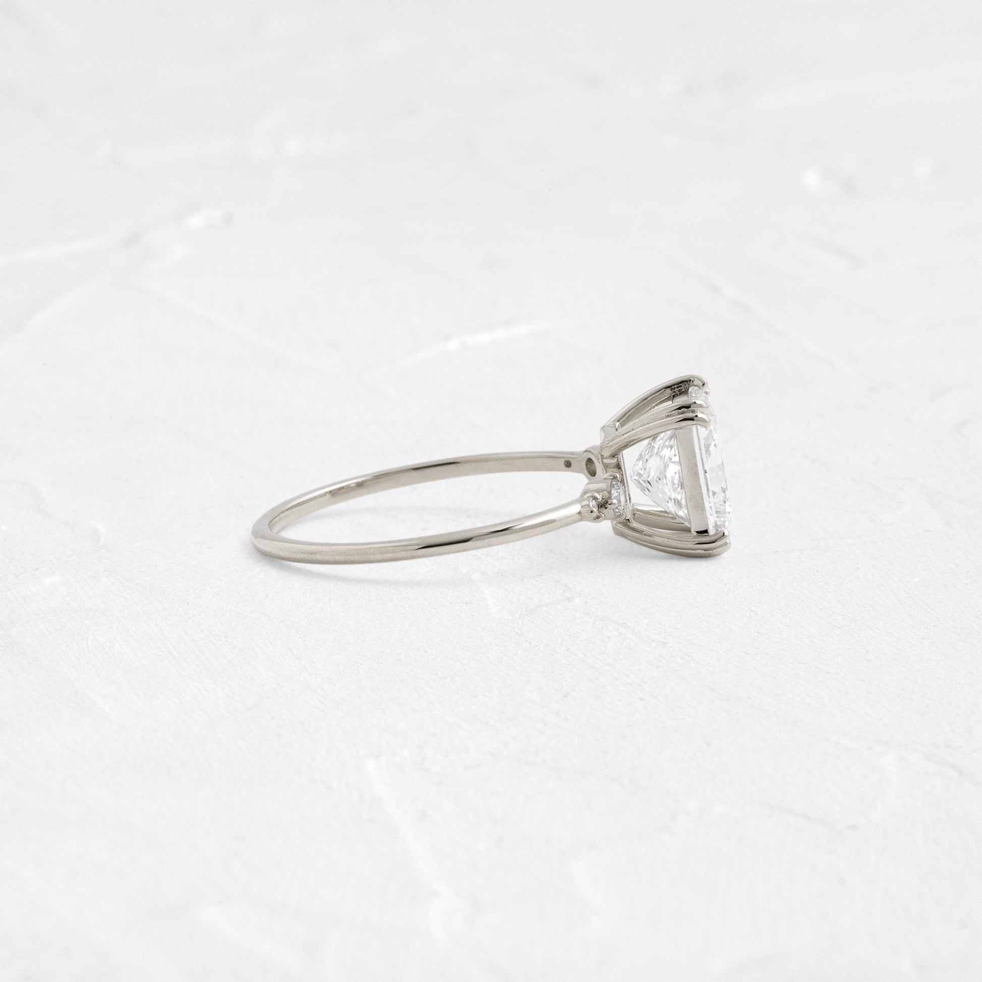 Cluster-Princess Lab Grown Diamond Engagement Ring