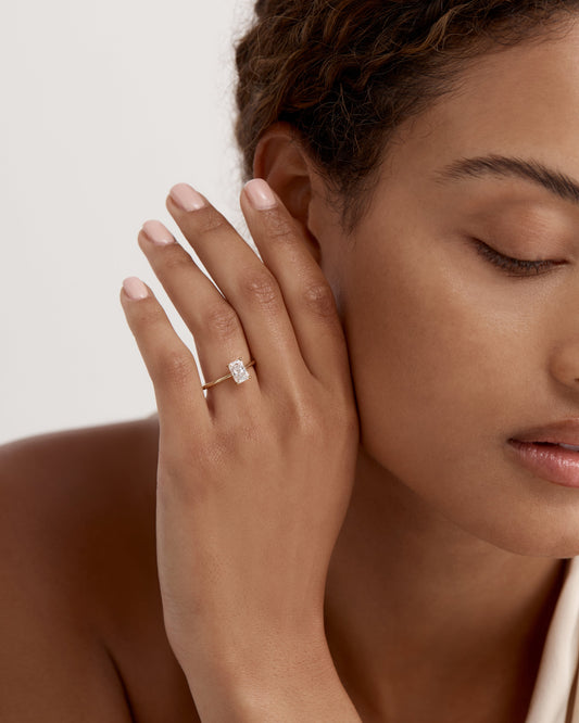 Radiant Elegance: 1.0 CT Lab Grown Diamond Solitaire Ring 2
