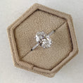 Load image into Gallery viewer, 4 CT Oval Lab-Grown Diamond Hidden Halo Pave Engagement Ring
