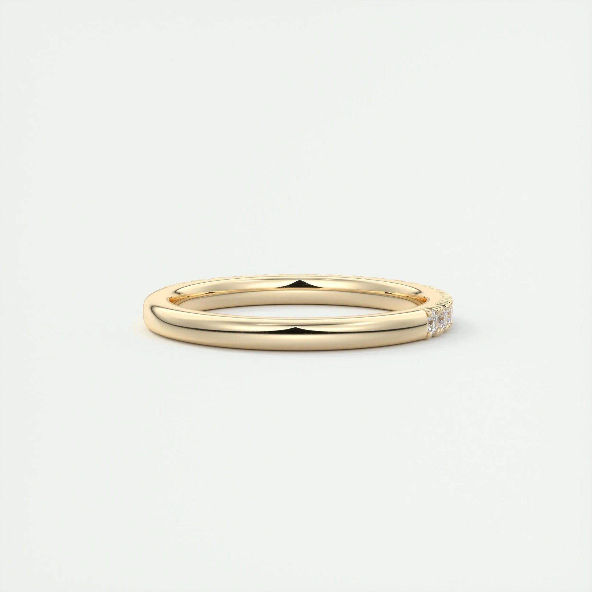 0.38 CT Round Half Eternity CVD EF/VVS Diamond Wedding Band 13
