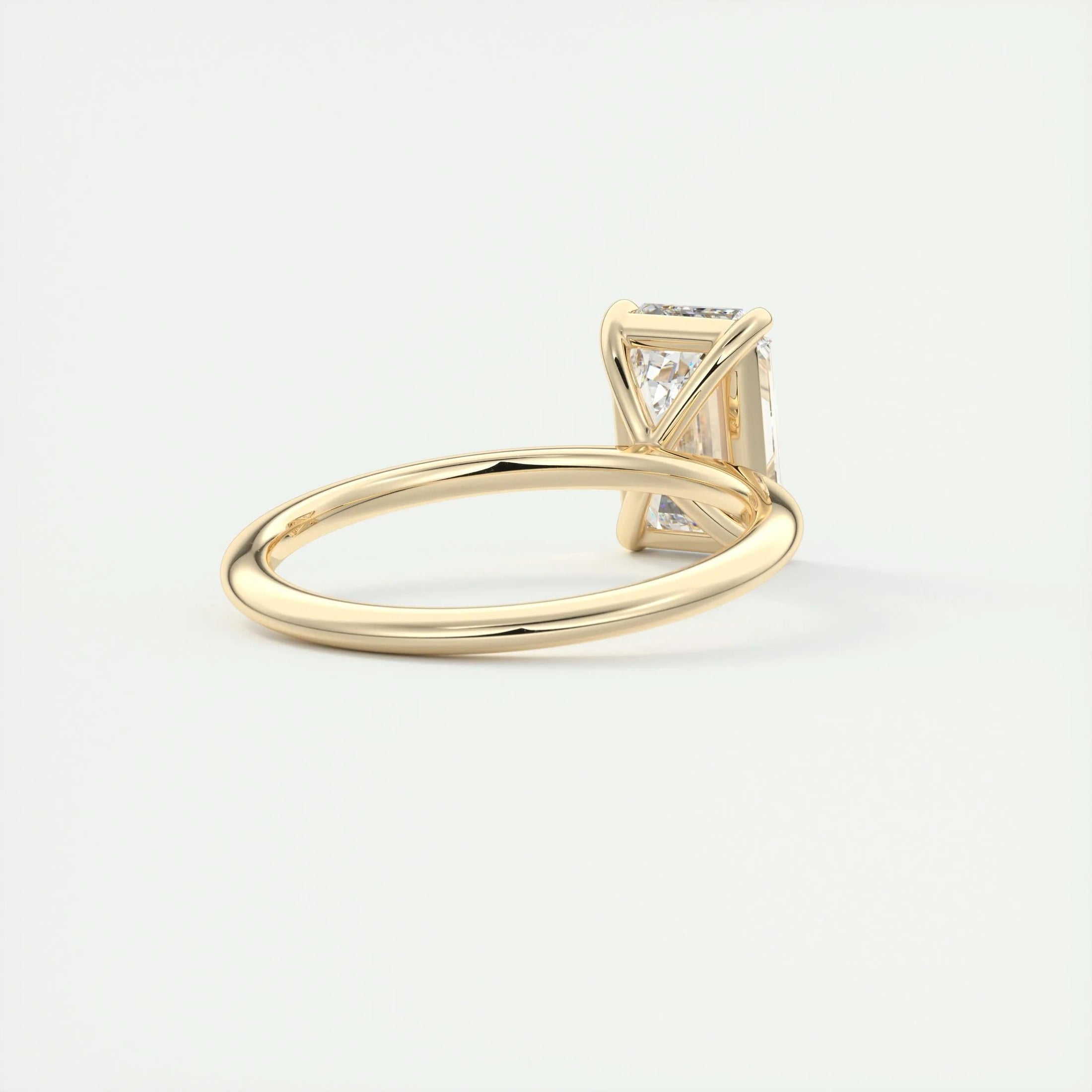 2.0 CT Emerald Cut Lab Grown Diamond Solitaire Engagement Ring