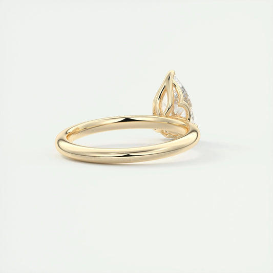2 CT Pear Solitaire CVD F/VS1 Diamond Engagement Ring 10