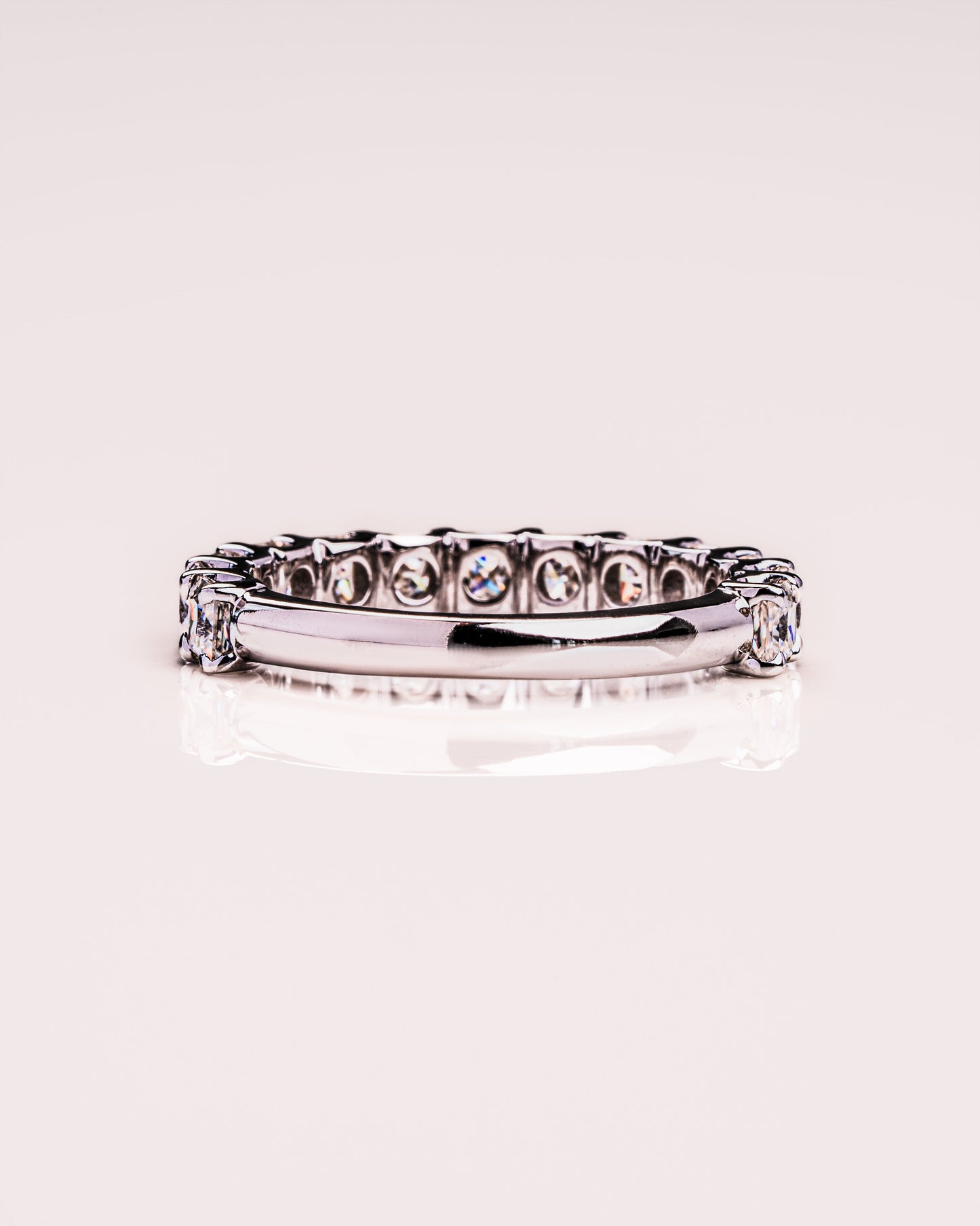 2.8 CT Princess Shaped Half Eternity Lab Grown Diamond Wedding Band