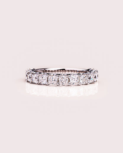 2.8 CT Princess Shaped Half Eternity Lab Grown Diamond Wedding Band