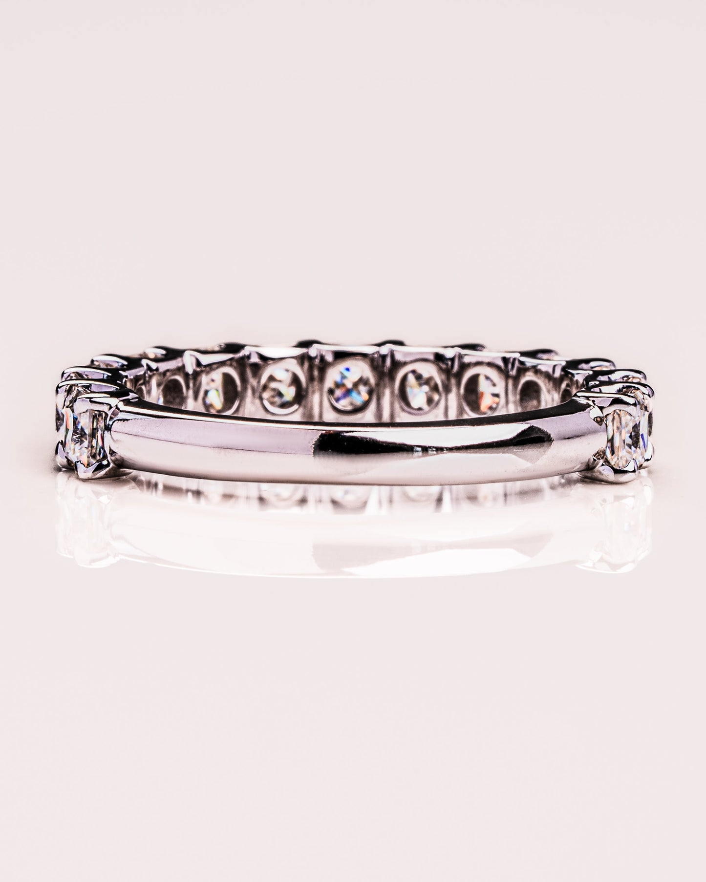 2.8 CT Princess Shaped Half Eternity Lab Grown Diamond Wedding Band