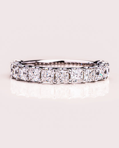 2.8 CT Princess Shaped Half Eternity Lab Grown Diamond Wedding Band