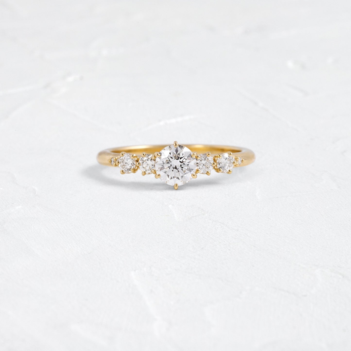 Five Stone Dainty Pave-Round Lab Grown Diamond Engagement Ring