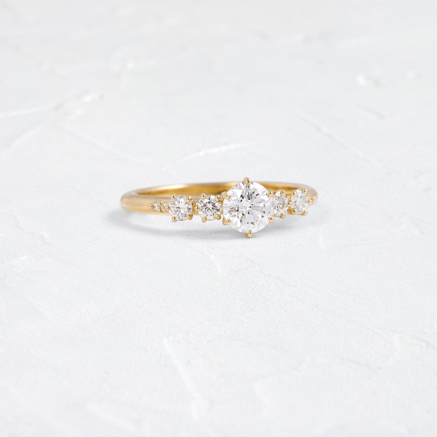 Five Stone Dainty Pave-Round Lab Grown Diamond Engagement Ring
