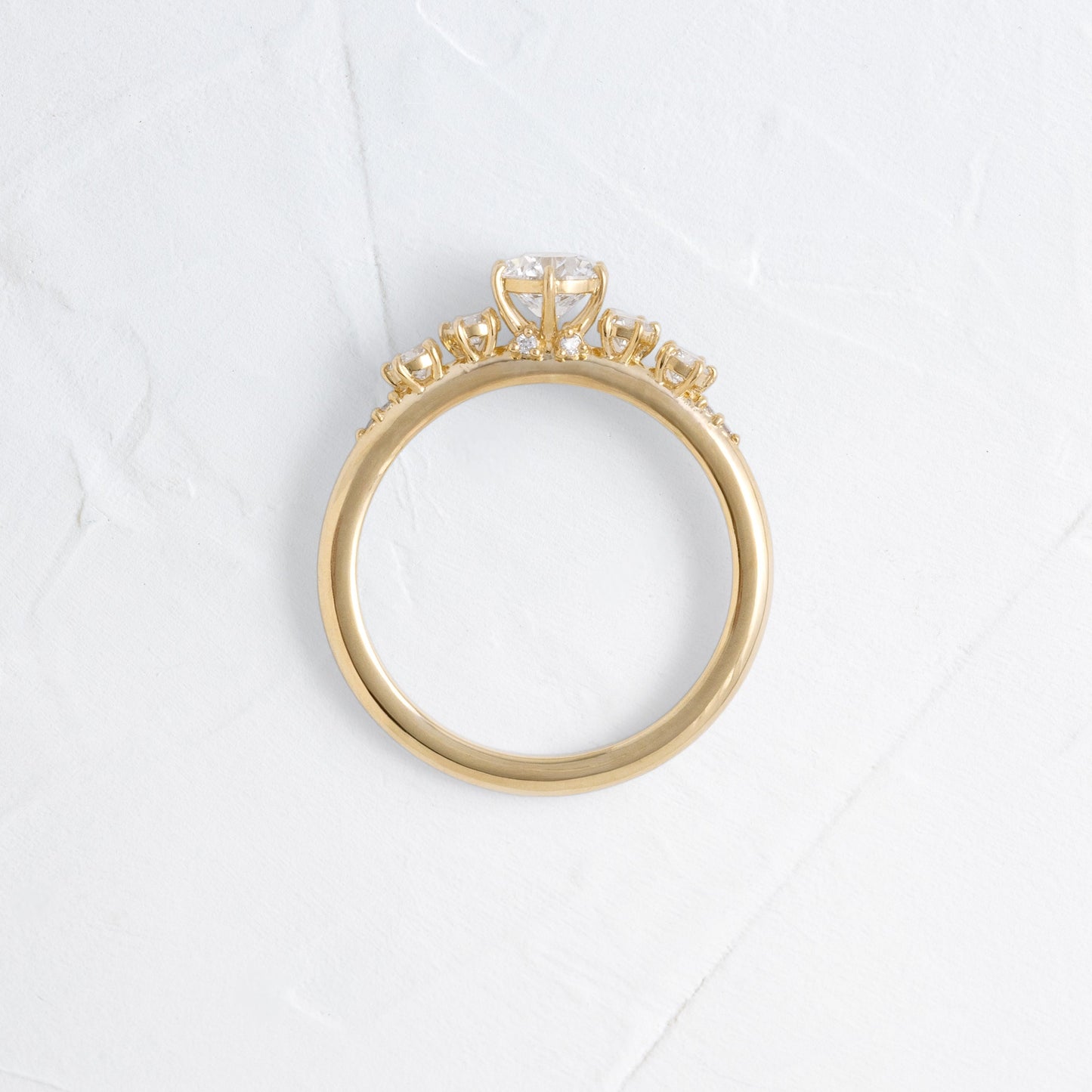 Five Stone Dainty Pave-Round Lab Grown Diamond Engagement Ring