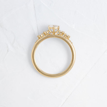 Five Stone Dainty Pave-Round Lab Grown Diamond Engagement Ring