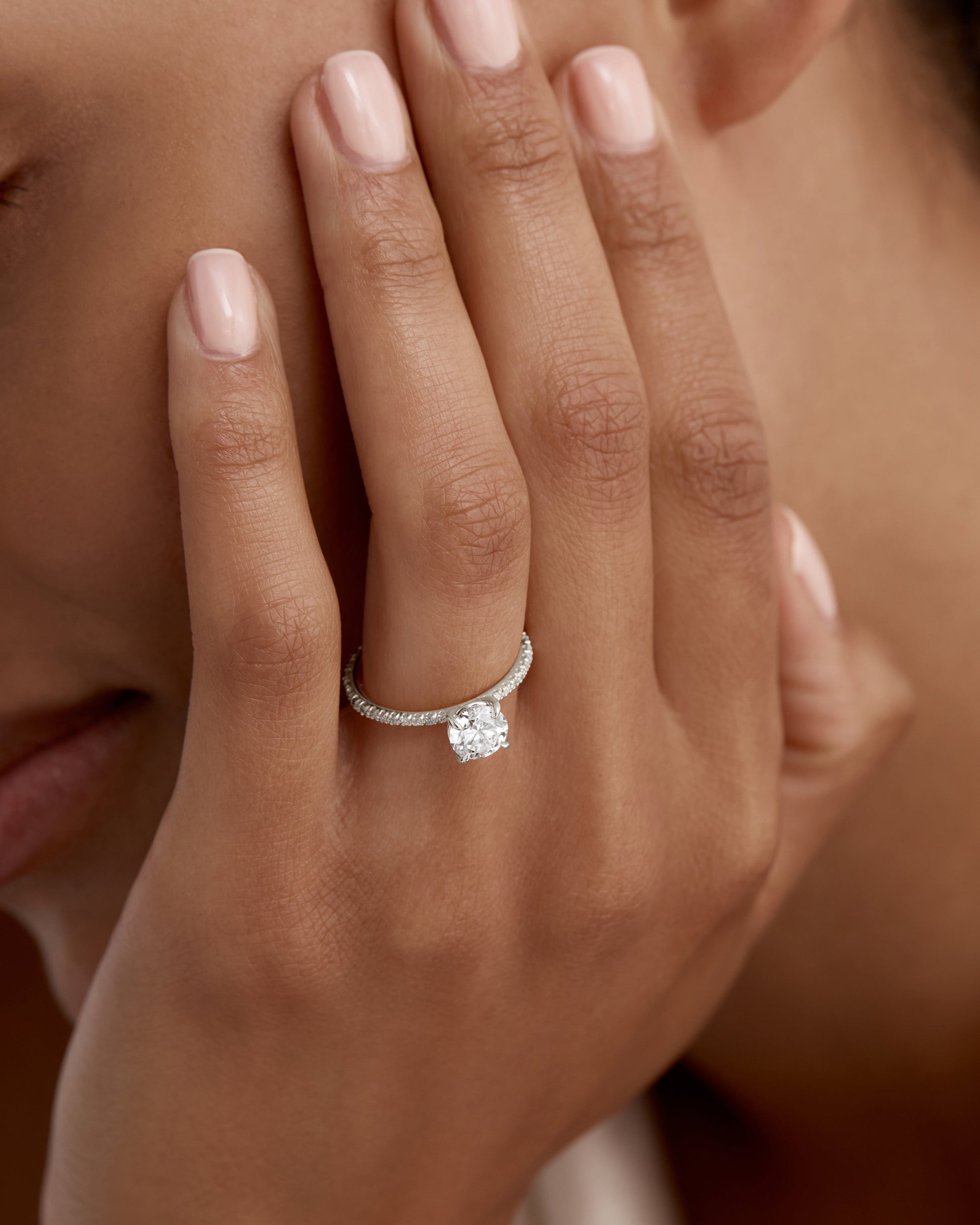 2.0 CT Round Lab Grown Diamond Pave Elegance Engagement Ring 4