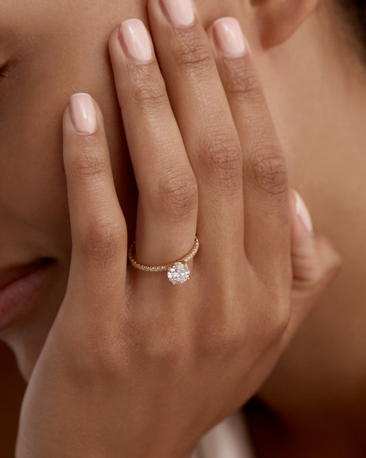 Solitaire-Oval Lab Grown Diamond Engagement Ring