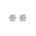 Load image into Gallery viewer, Elegant 0.5 CT Round Lab-Grown Diamond Stud Earrings in Gold Setting
