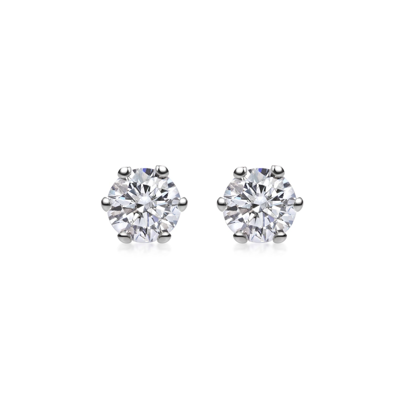 Elegant 0.5 CT Round Lab-Grown Diamond Stud Earrings in Gold Setting 5