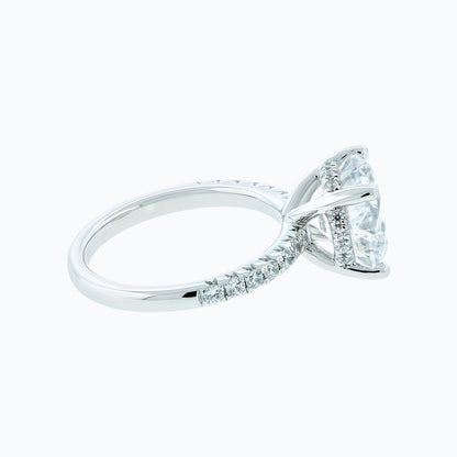 3.5 CT Round Lab-Grown Diamond Hidden Halo Pave Engagement Ring 4