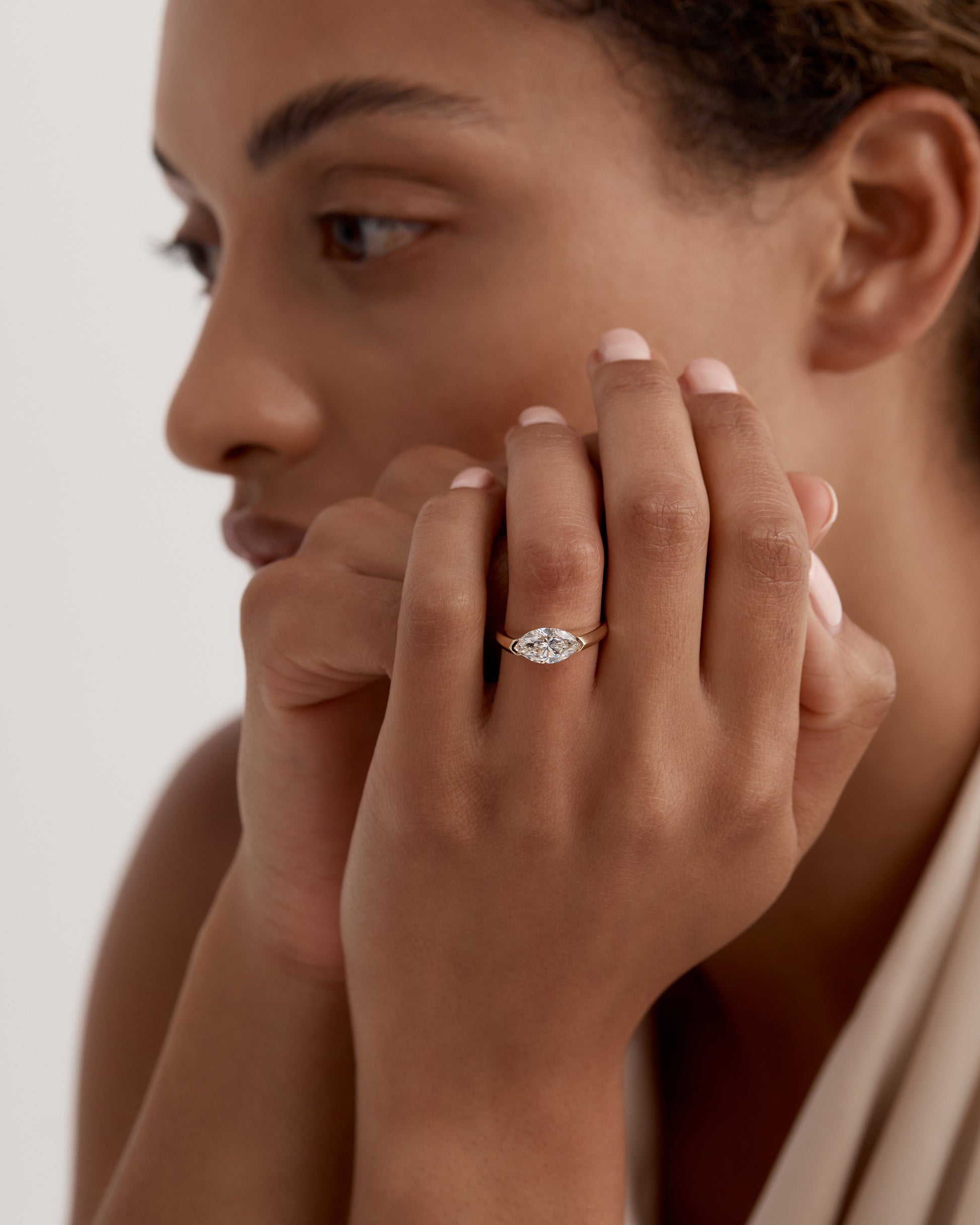 0.50 CT Marquise Lab Grown Diamond Solitaire Engagement Ring 6