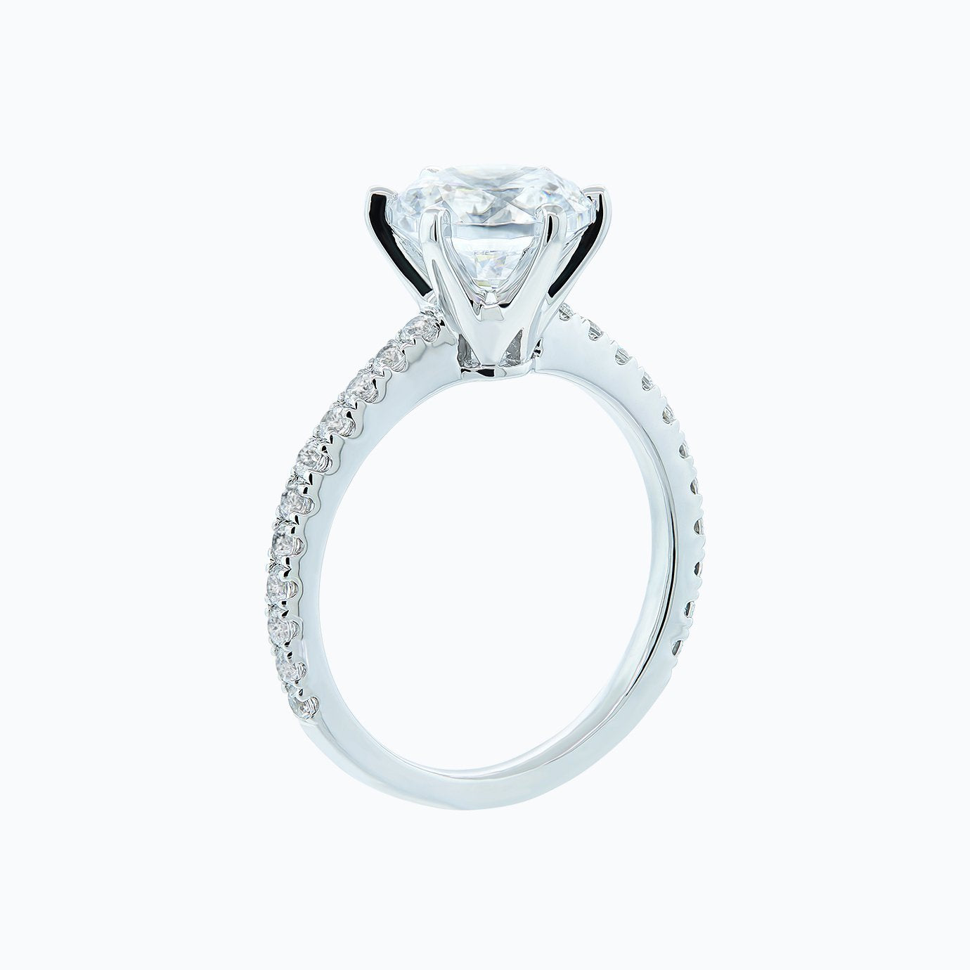 2.0 CT Round Lab-Grown Diamond Hidden Halo Pave Engagement Ring 5