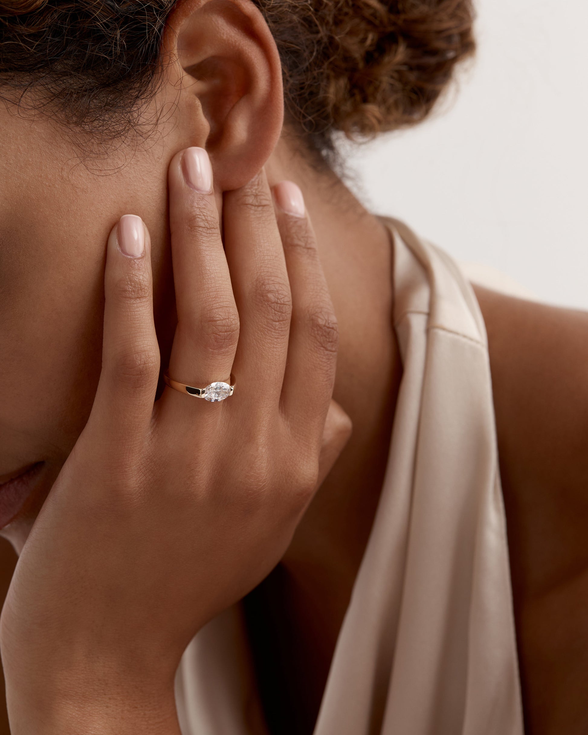 0.50 CT Oval  Lab Grown Diamond Solitaire Engagement Ring 4
