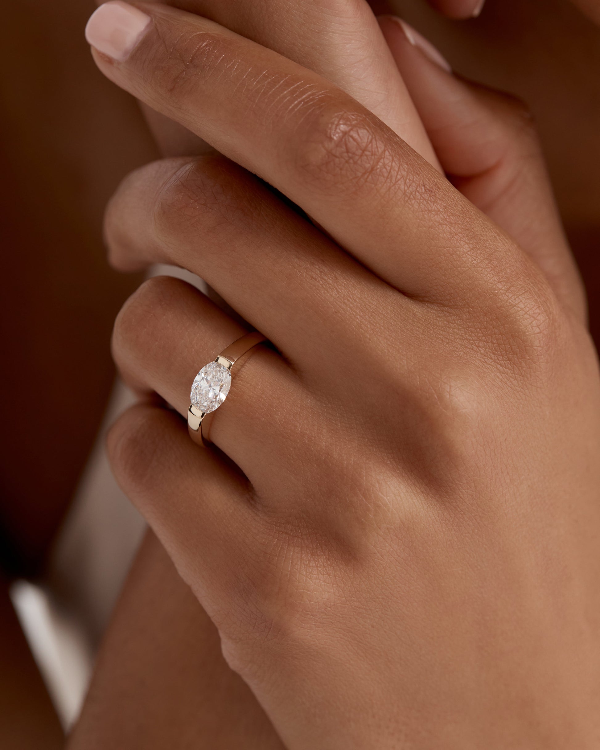 0.50 CT Oval  Lab Grown Diamond Solitaire Engagement Ring 5