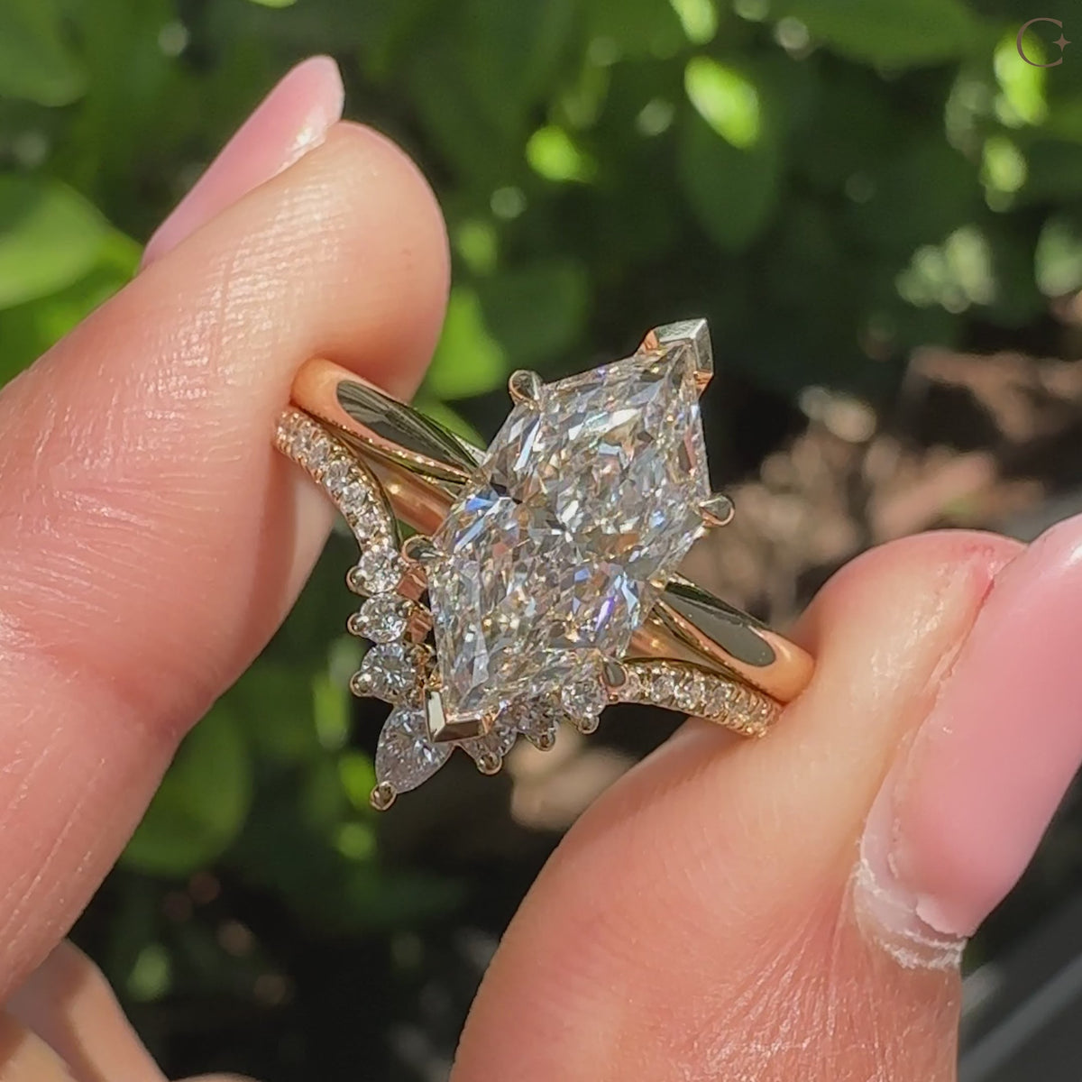 Solitaire Cathedral- 1.8 CT Cushion Lab Grown Diamond Wedding Band