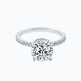 Load image into Gallery viewer, 2.0 CT Round Lab-Grown Diamond Pave Hidden Halo Engagement Ring
