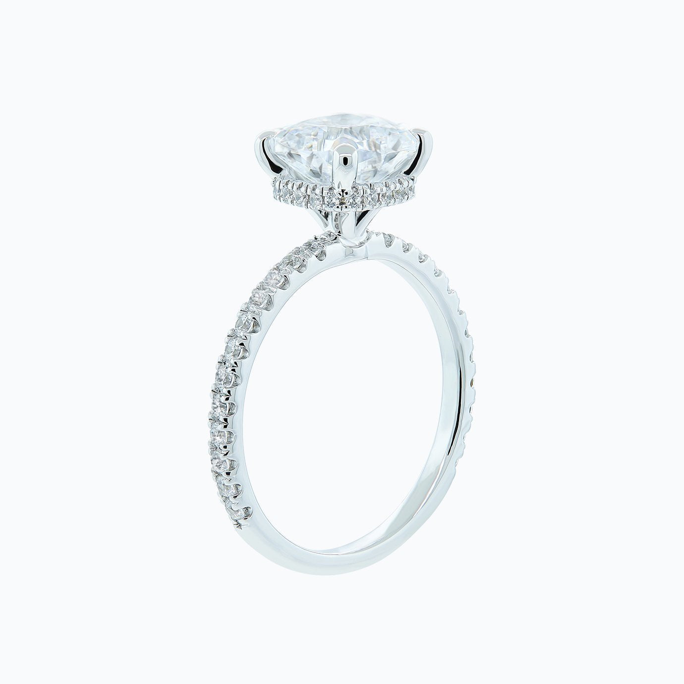 2.0 CT Asscher Lab-Grown Diamond Ring With Hidden Halo & Pave Elegance 5