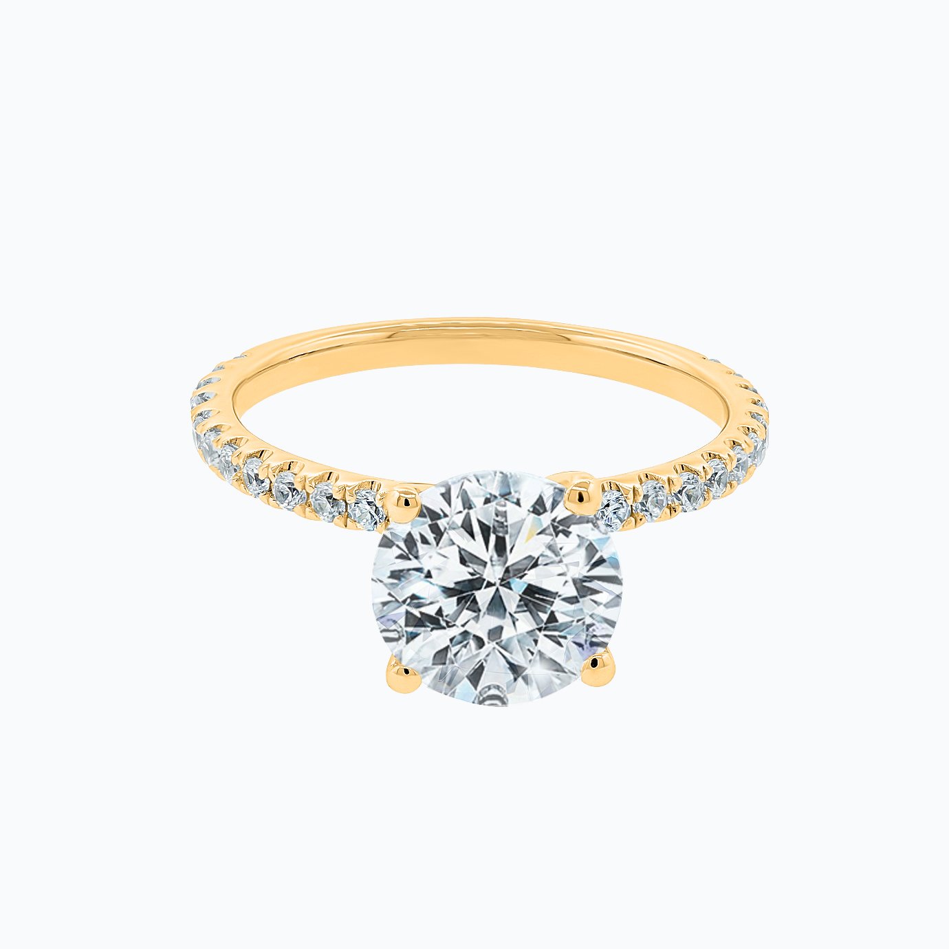 2.0 CT Round Lab-Grown Diamond Pave Elegance Ring 1