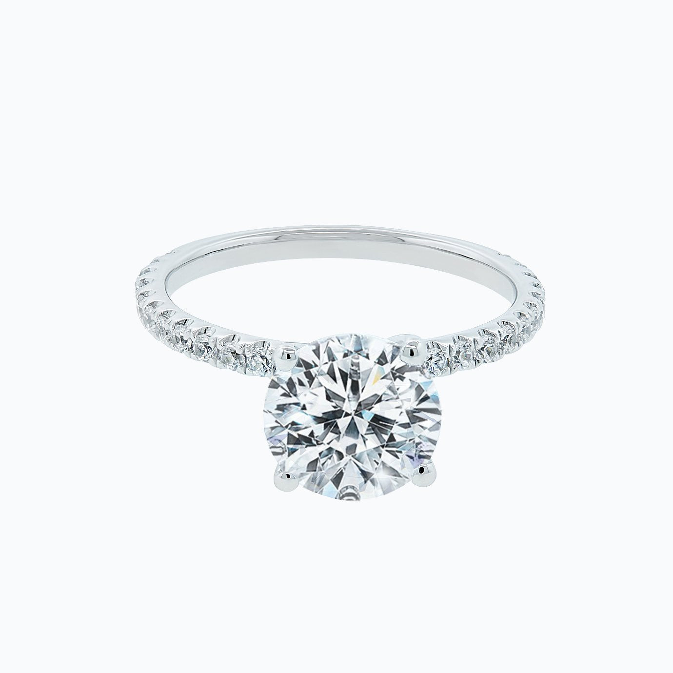 2.0 CT Round Lab-Grown Diamond Pave Elegance Ring 3